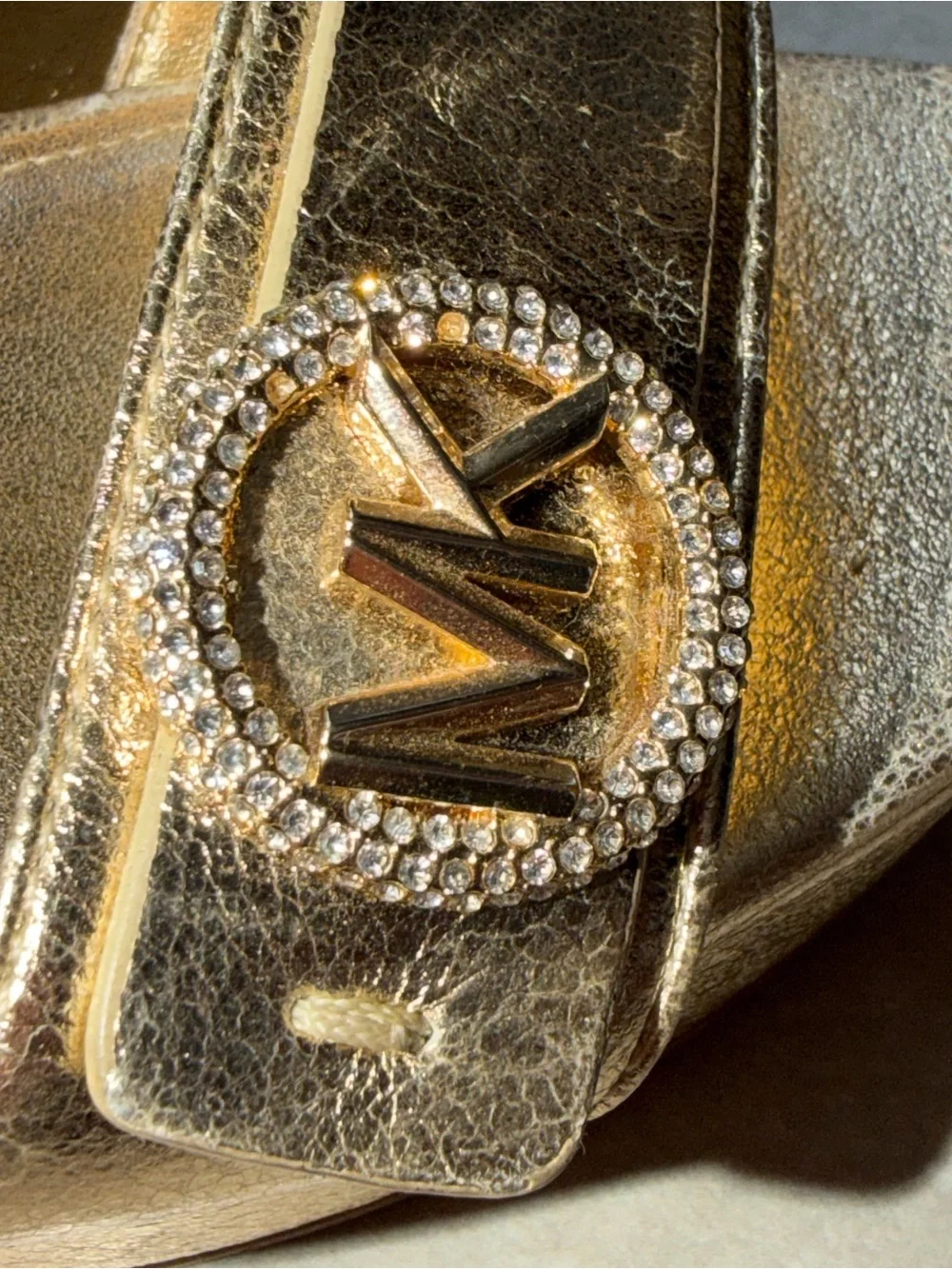 Michael Kors Metallic Gold Wedge Sandals